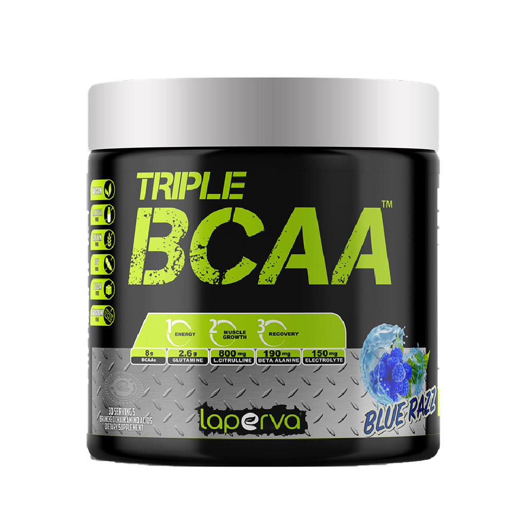 Laperva, Triple BCAA Blue Raspberry, Branched-chain amino acids supplement with blue raspberry flavor, 30 servings