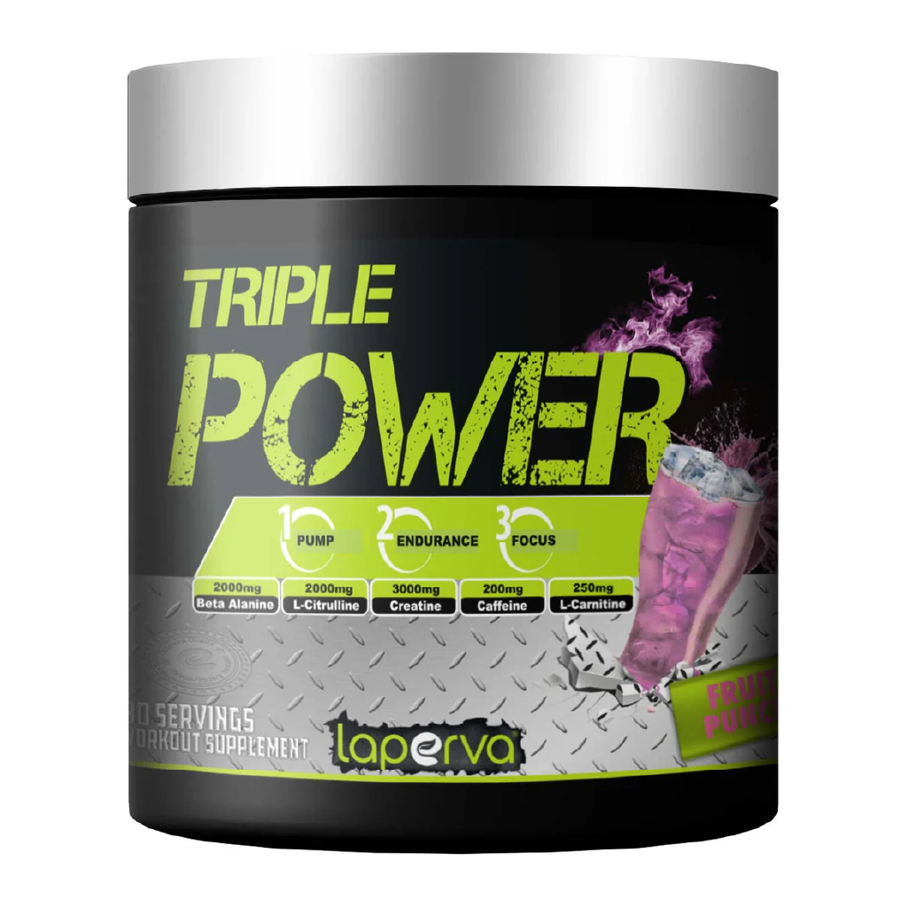 Laperva, Triple Power Fruit Punch, High-protein fruit punch flavored powder, 300g