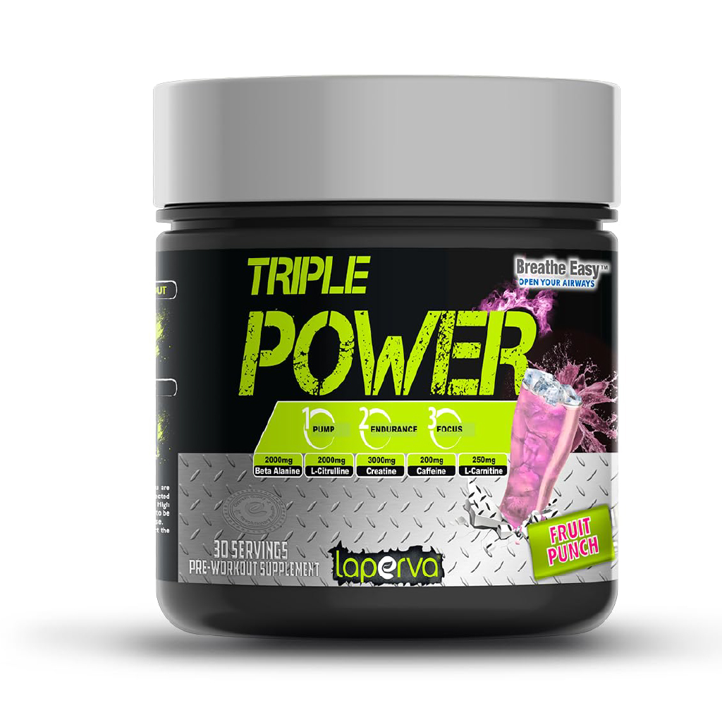 Laperva, Triple Power Fruit Punch, High-protein fruit punch flavored powder, 300g
