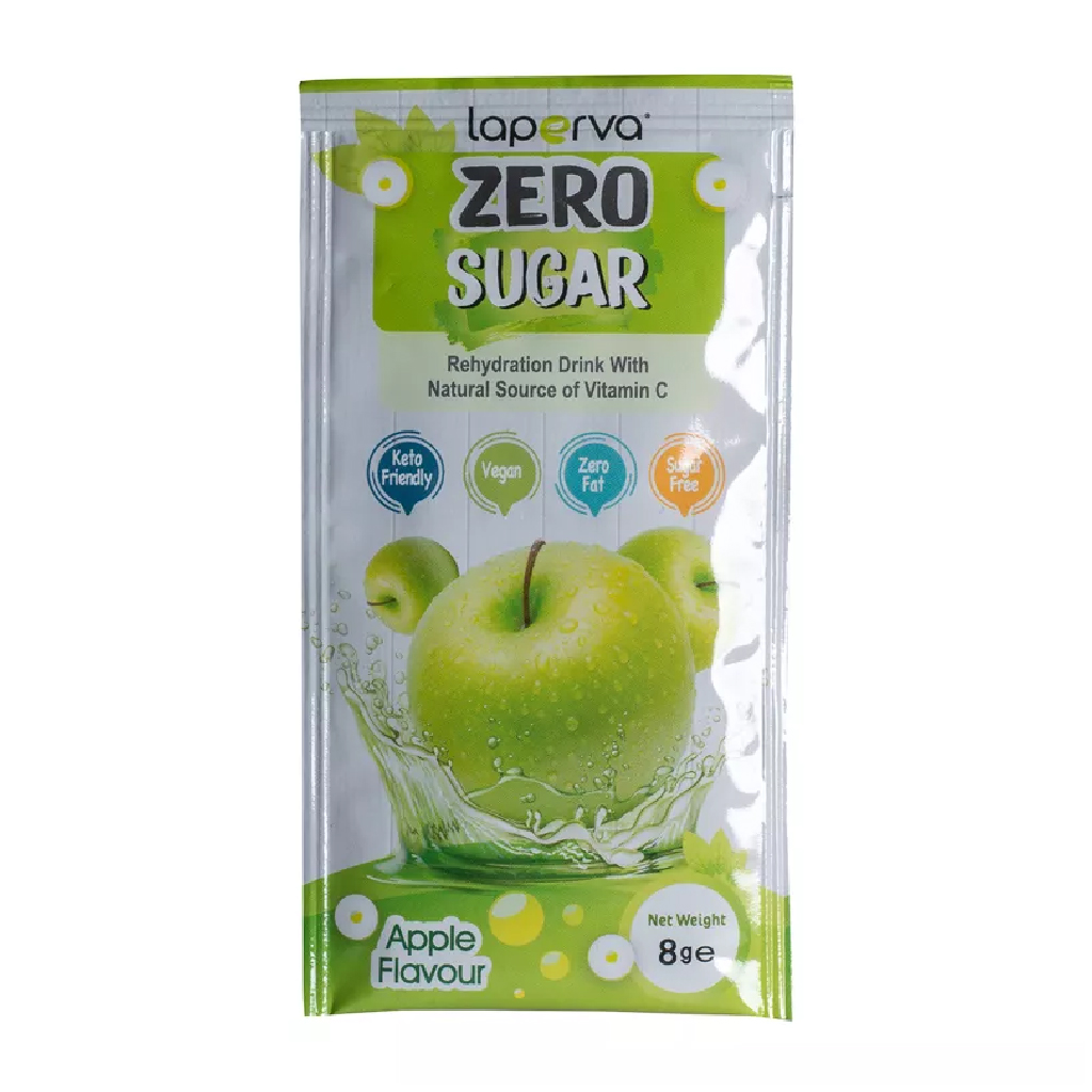 Laperva, Zero Sugar Apple Drink, Sugar-free apple flavored drink powder, 8g
