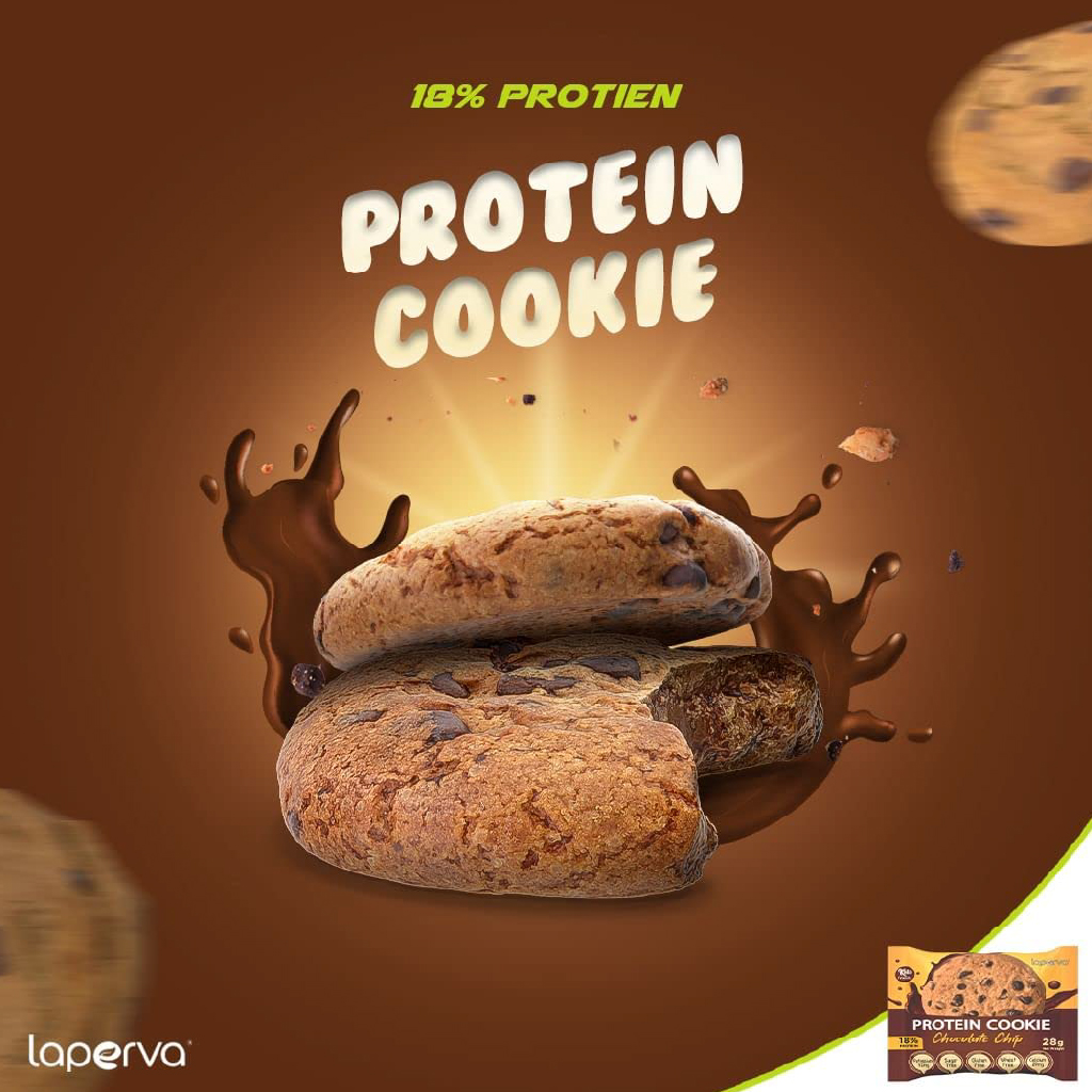 Laperva, Protein Cookie Chocolate Chip, High-protein chocolate chip cookie snack, 28g