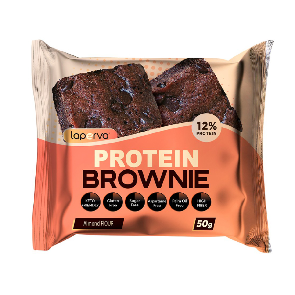 Laperva, Protein Brownie, High-protein chocolate brownie snack, 50g