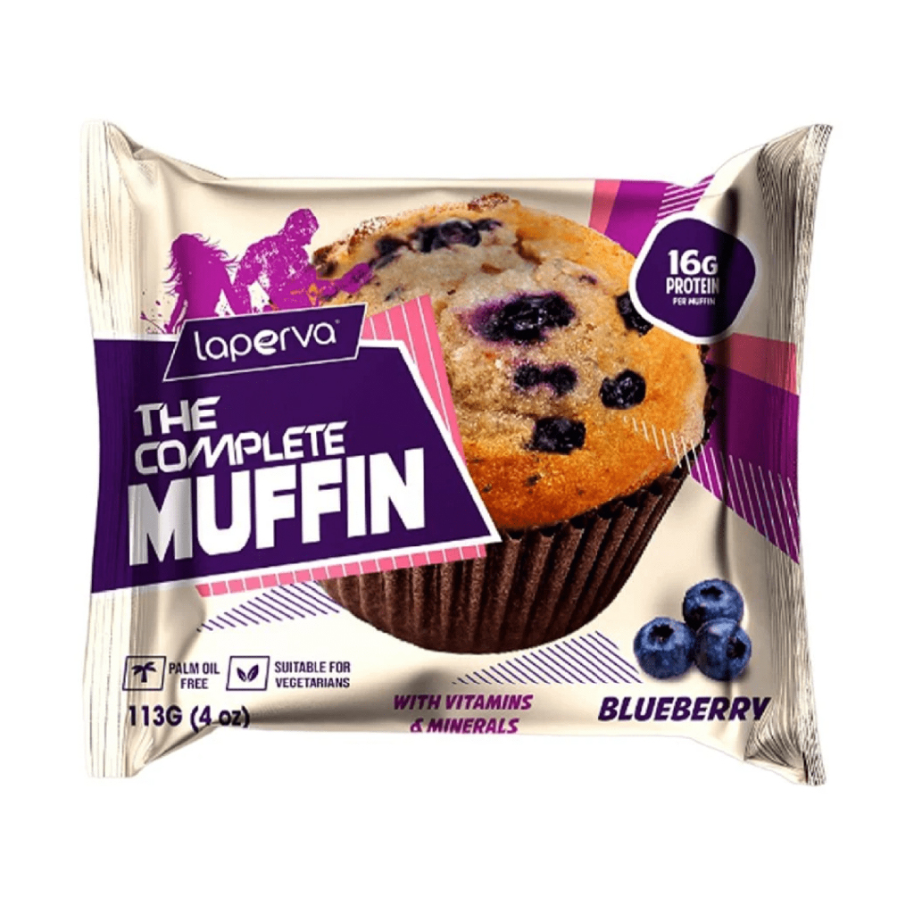 Laperva, The Complete Muffin Blueberry, Protein-rich blueberry flavored muffin snack, 113g
