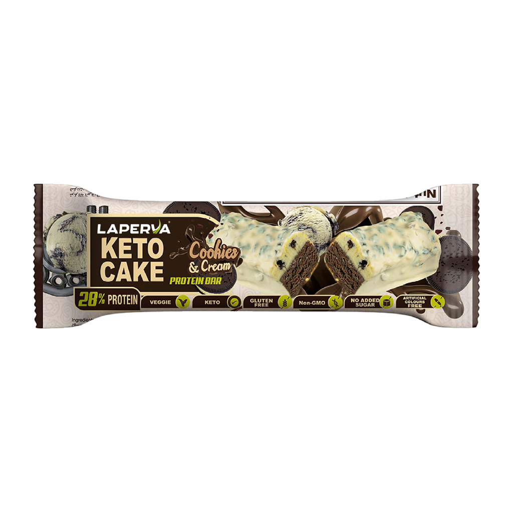 Laperva, Keto Cake Protein Bar, Low-carb ketogenic protein cake bar, 60g