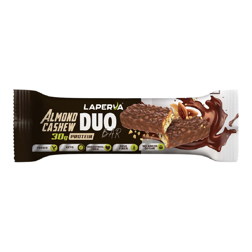 Laperva, Protein Duo Bar Almond Chocolate, High-protein almond and chocolate energy bar, 90g