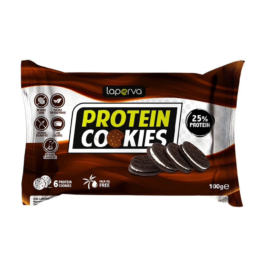 Laperva, Protein Chocolate 6 Cookies Without Cover, High-protein chocolate flavored cookies, 100g