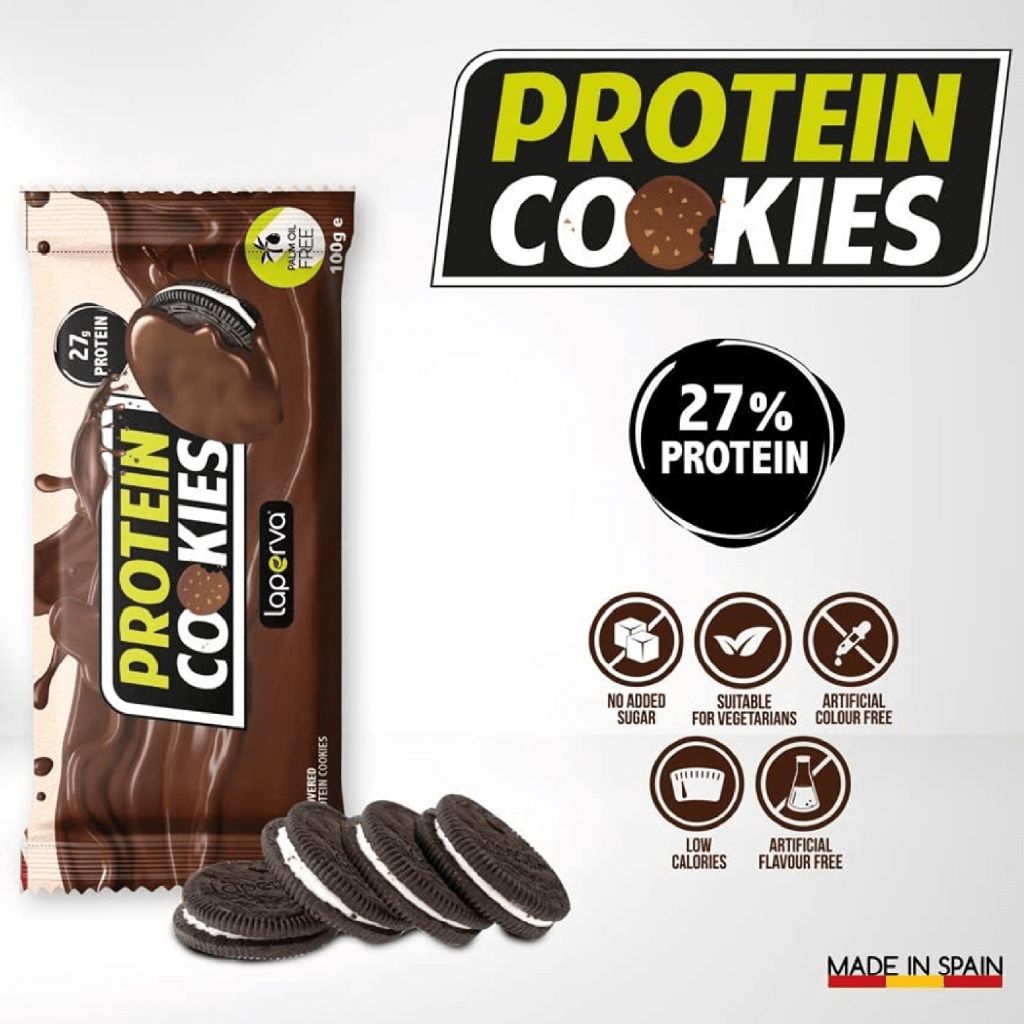 Laperva, Protein Chocolate 6 Cookies Without Cover, High-protein chocolate flavored cookies, 100g