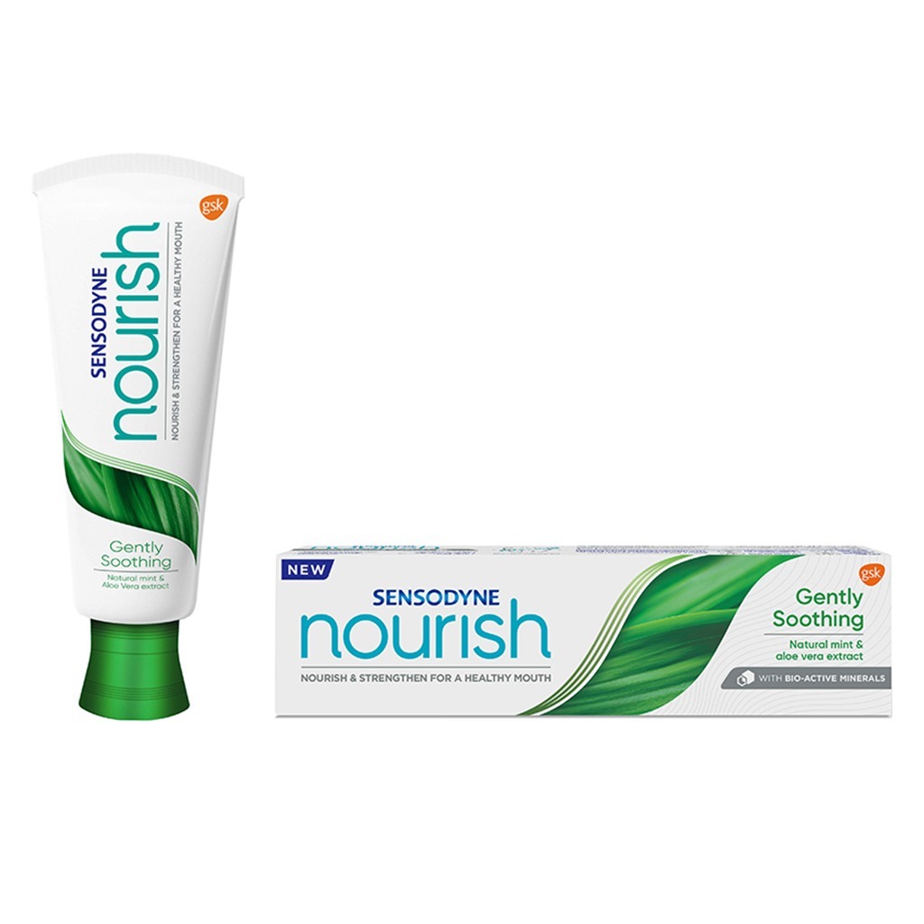 Sensodyne, Nourish Daily Toothpaste, Gently soothing toothpaste with mint and aloe vera, 75ml