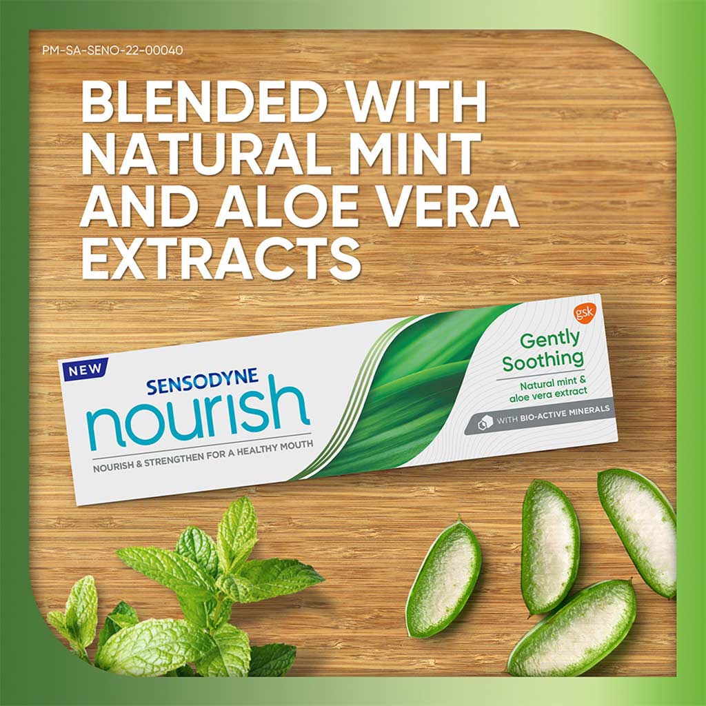 Sensodyne, Nourish Daily Toothpaste, Gently soothing toothpaste with mint and aloe vera, 75ml