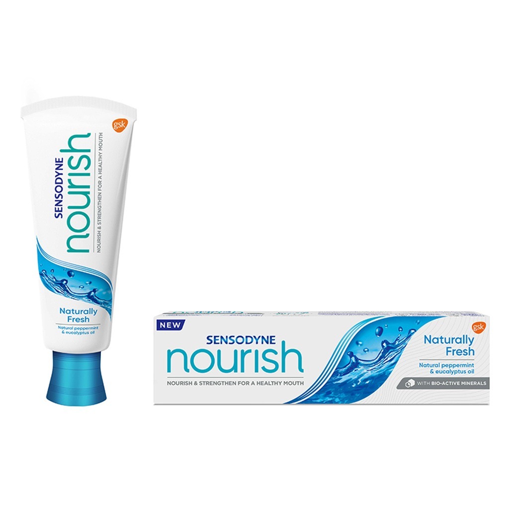 Sensodyne, Nourish Naturally Fresh Daily Toothpaste, Toothpaste with natural peppermint and eucalyptus oil, 75ml