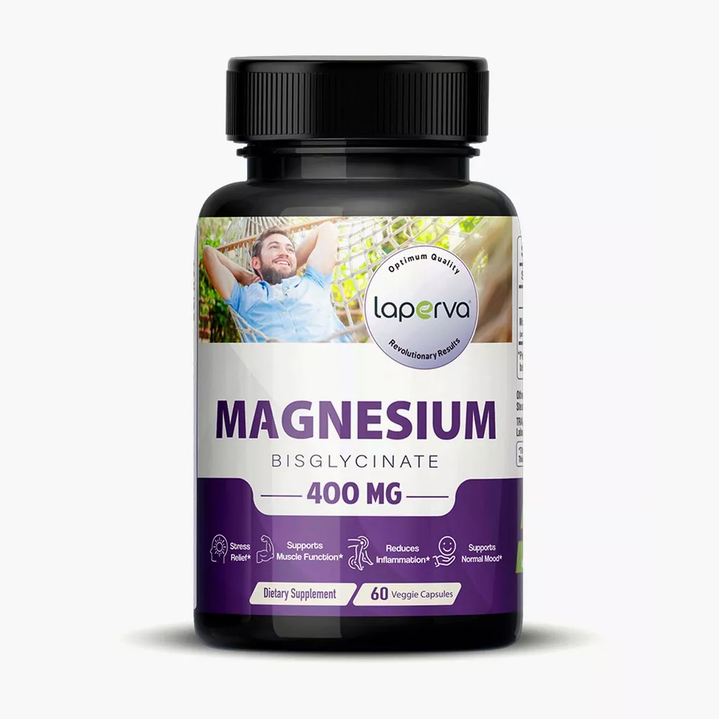 LAPERVA MAGNESIUM BISGLYCINATE, 60 VEGGIE CAPSULES, 400 MG