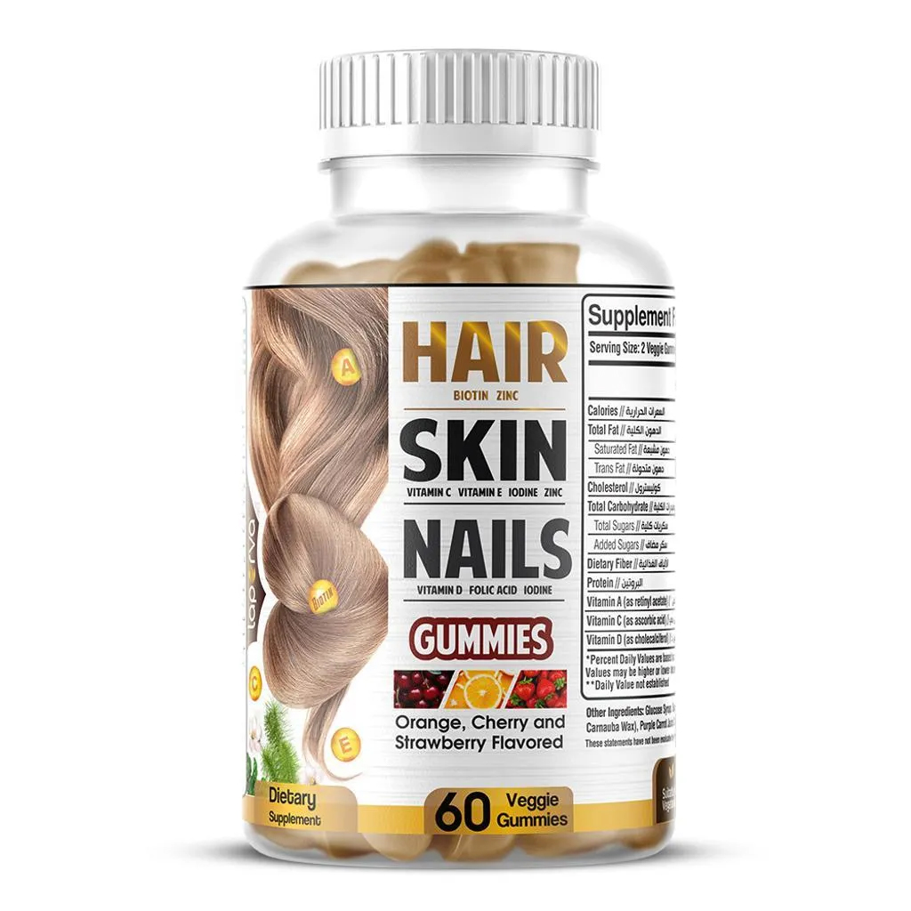Laperva, Hair Skin Nails Gummies, Nutritional gummies supporting hair, skin, and nails health, 60 gummies