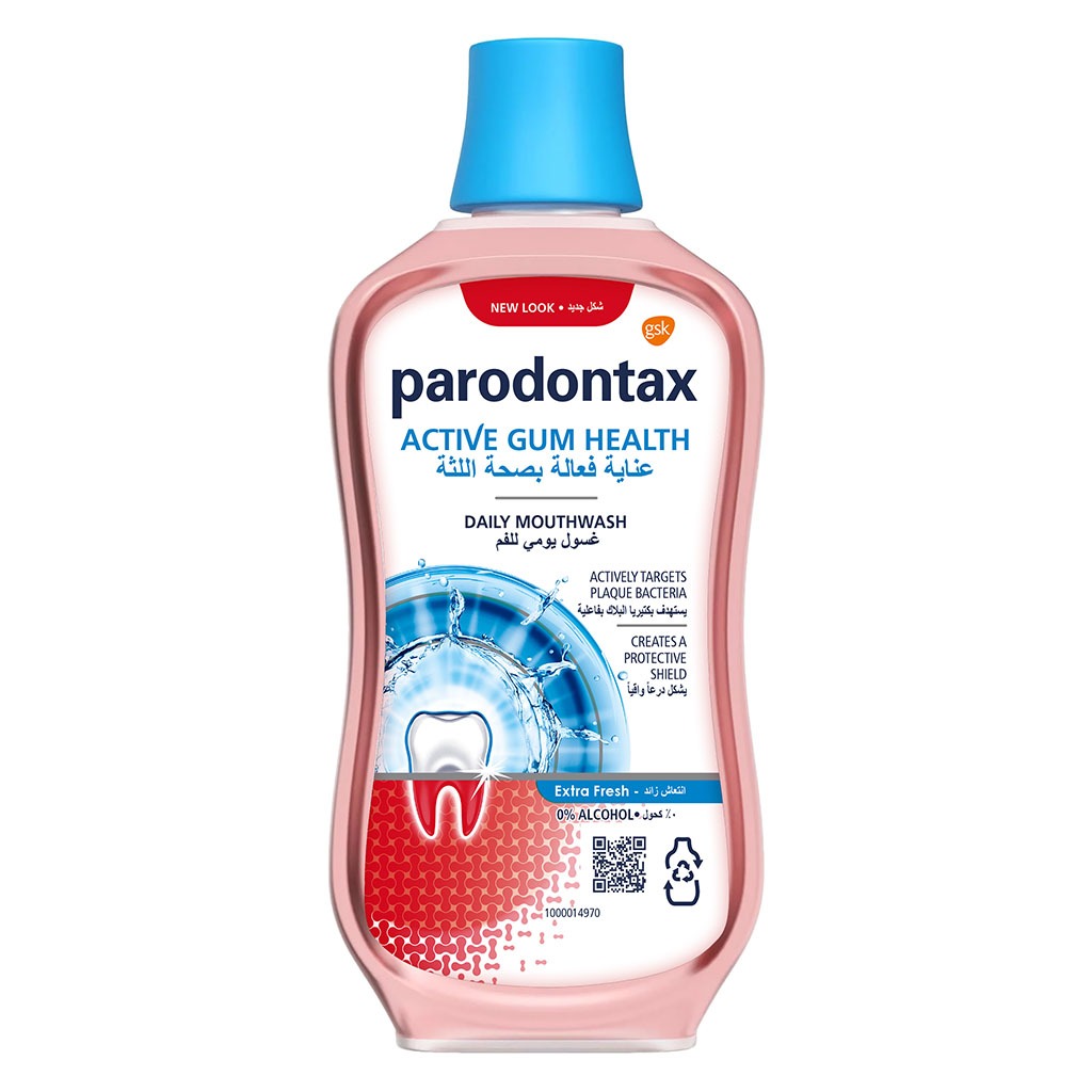 Parodontax, Active Gum Health Alcohol Free Daily Mouthwash Extra Fresh, Alcohol-free mouthwash for gum health and fresh breath, 300ml