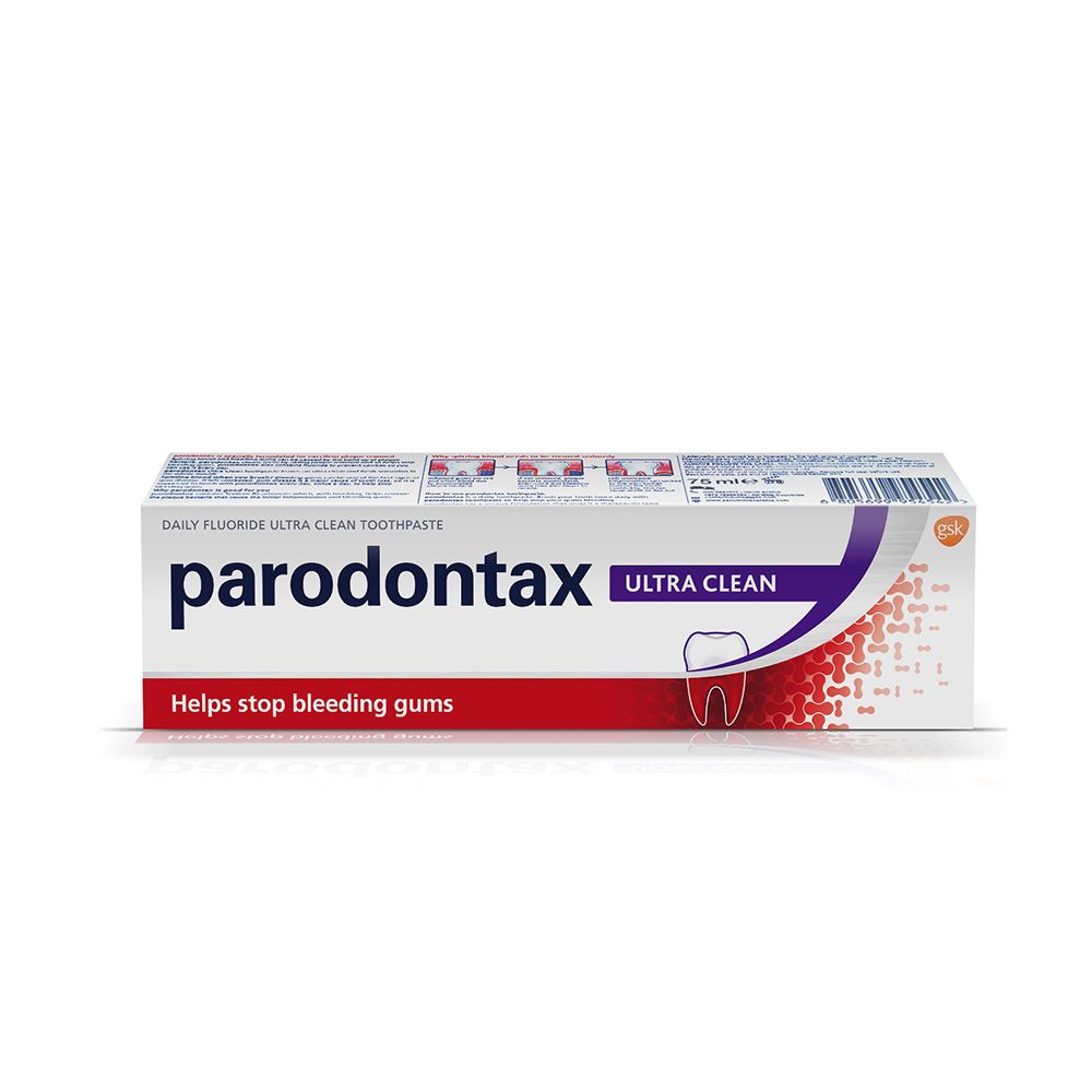 Parodontax, Ultra Clean Toothpaste for Bleeding Gums, Deep cleaning toothpaste for gum health, 75ml