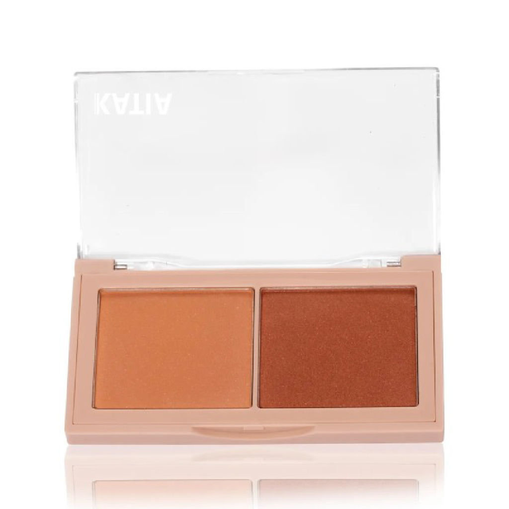 Katia, Blush Palette Bronzing Duo 01, Dual blush and bronzing palette for radiant cheeks