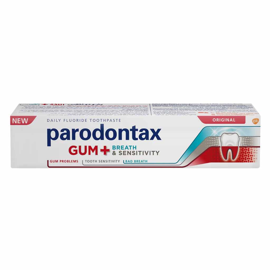 Parodontax, Gum breath and sensitivity original toothpaste, Toothpaste for gum health and fresh breath, 75 ml