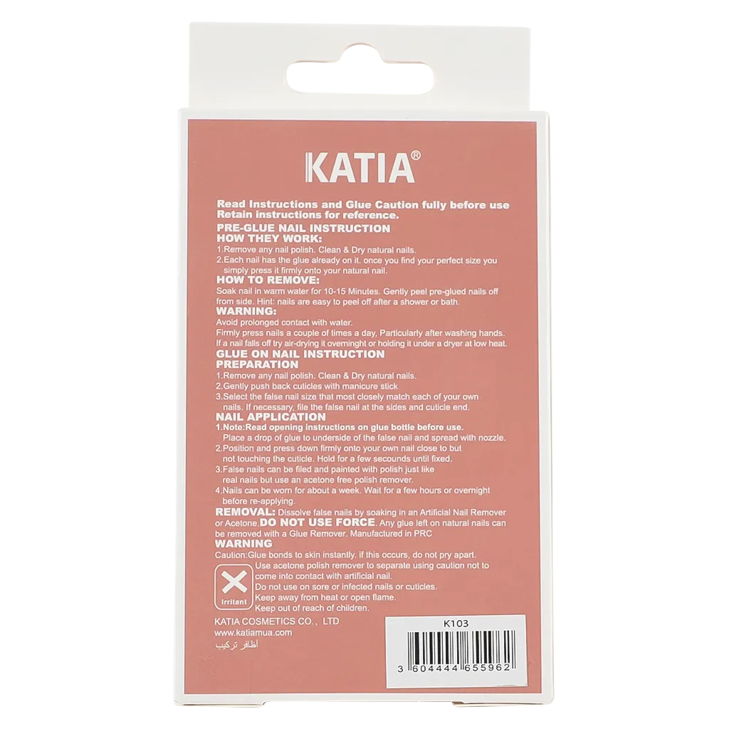 Katia, Nails Coffin Omber CK103, Coffin shaped ombre artificial nails for stylish look