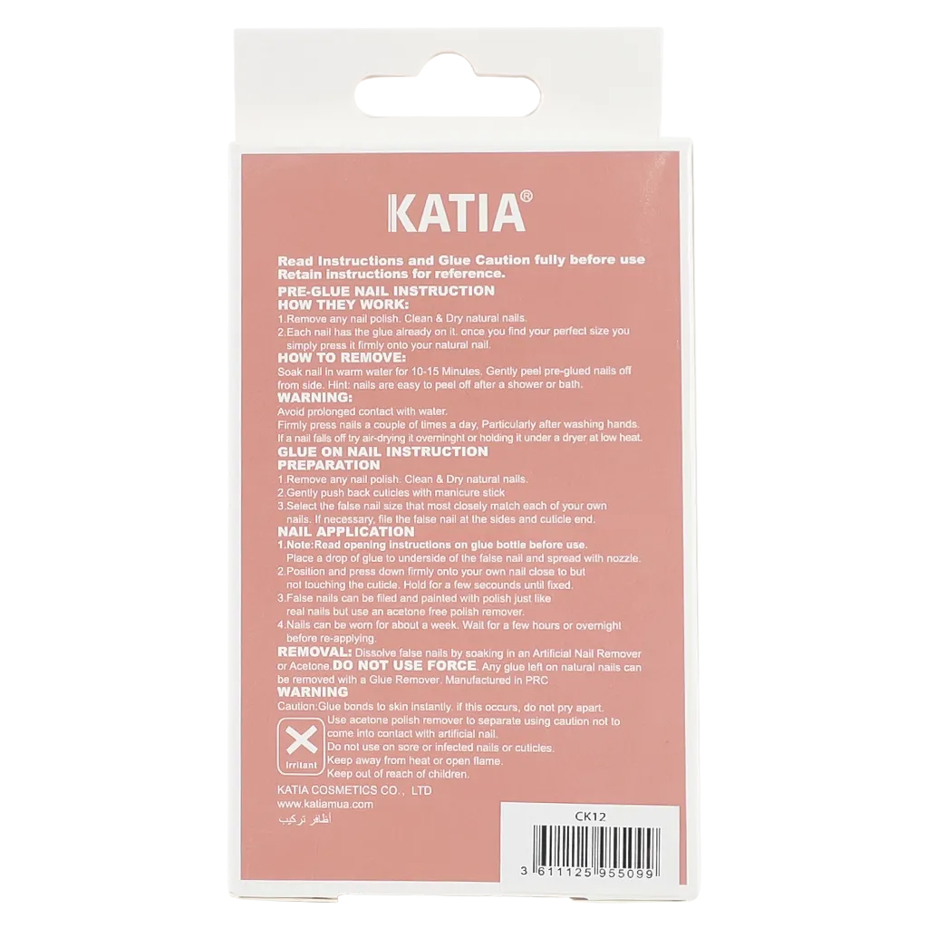 Katia, Coffin Nails CK12, Trendy coffin-shaped artificial nails