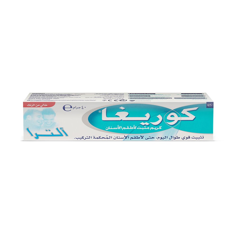 Corega, Ultra cream adhesive, Strong hold denture adhesive cream, 40 g