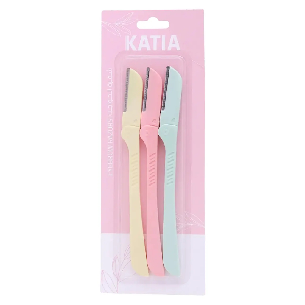 Katia, Eyebrow Razors Set, Precision eyebrow razors for shaping, 3 pieces