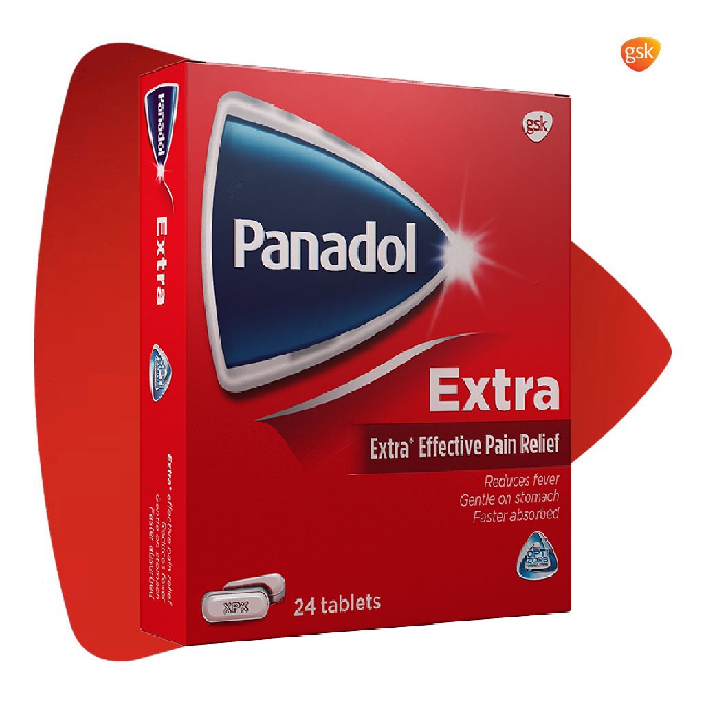 Panadol, Extra Tablets, Pain relief and fever reducer, 24 tablets