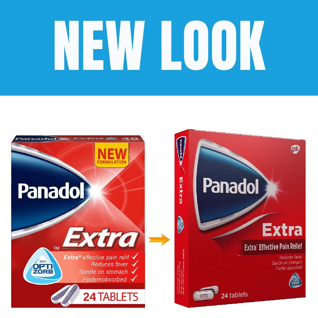 Panadol, Extra Tablets, Pain relief and fever reducer, 24 tablets