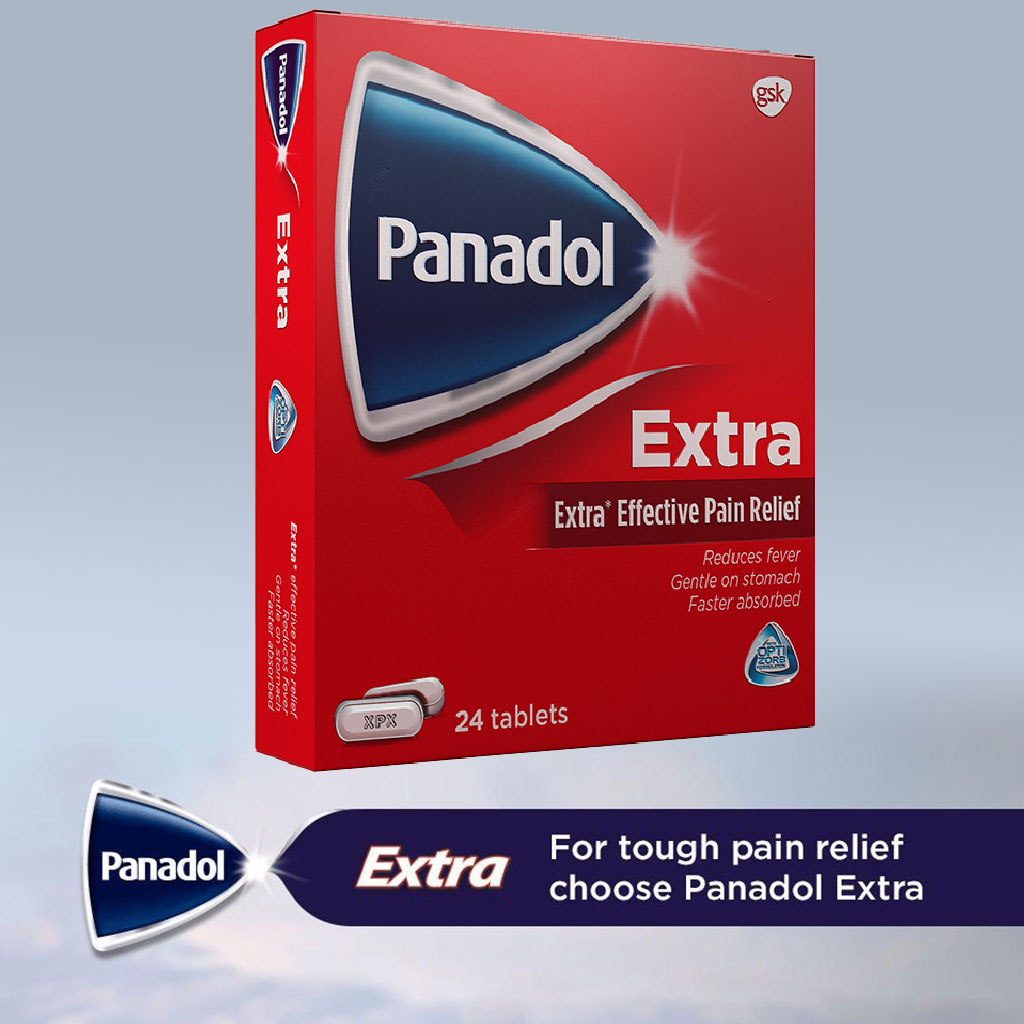 Panadol, Extra Tablets, Pain relief and fever reducer, 24 tablets