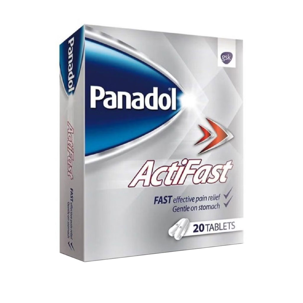 Panadol, Actifast Tablets, Rapid pain relief tablets, 20 tablets