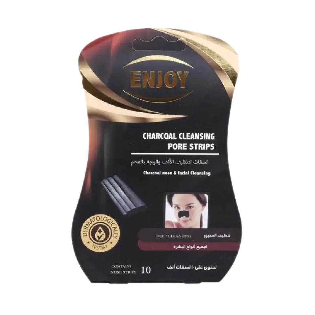 Enjoy Charcoal Nose Strips 10 Pcs – Blackhead Removal Strips