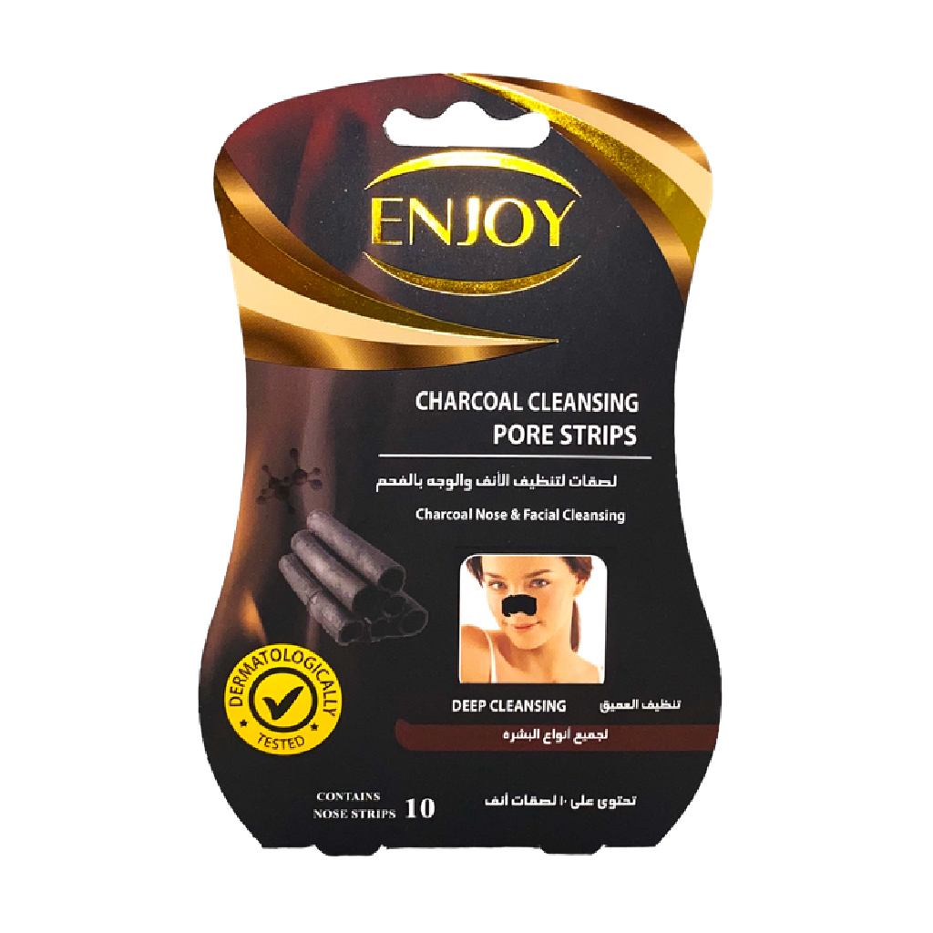 Enjoy Charcoal Nose Strips 10 Pcs – Blackhead Removal Strips