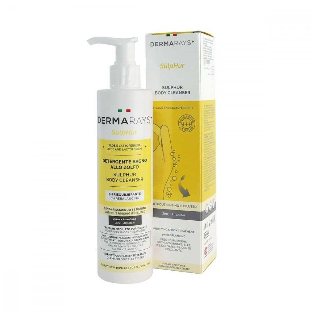 DERMARAYS SULPHUR SULPHUR FACE AND BODY CLEANSER 250ML