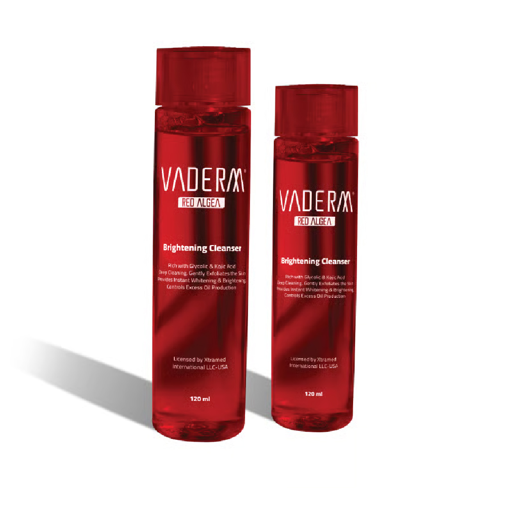 Vaderm, Brightening Cleanser Red Algae Source, Gentle facial cleanser with red algae extract, 120ml