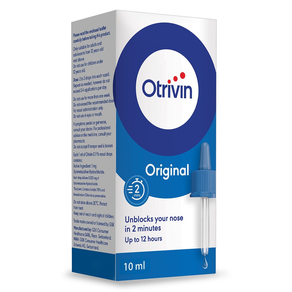 Otrivin 0.1% 10 ml Nasal Drop Adult