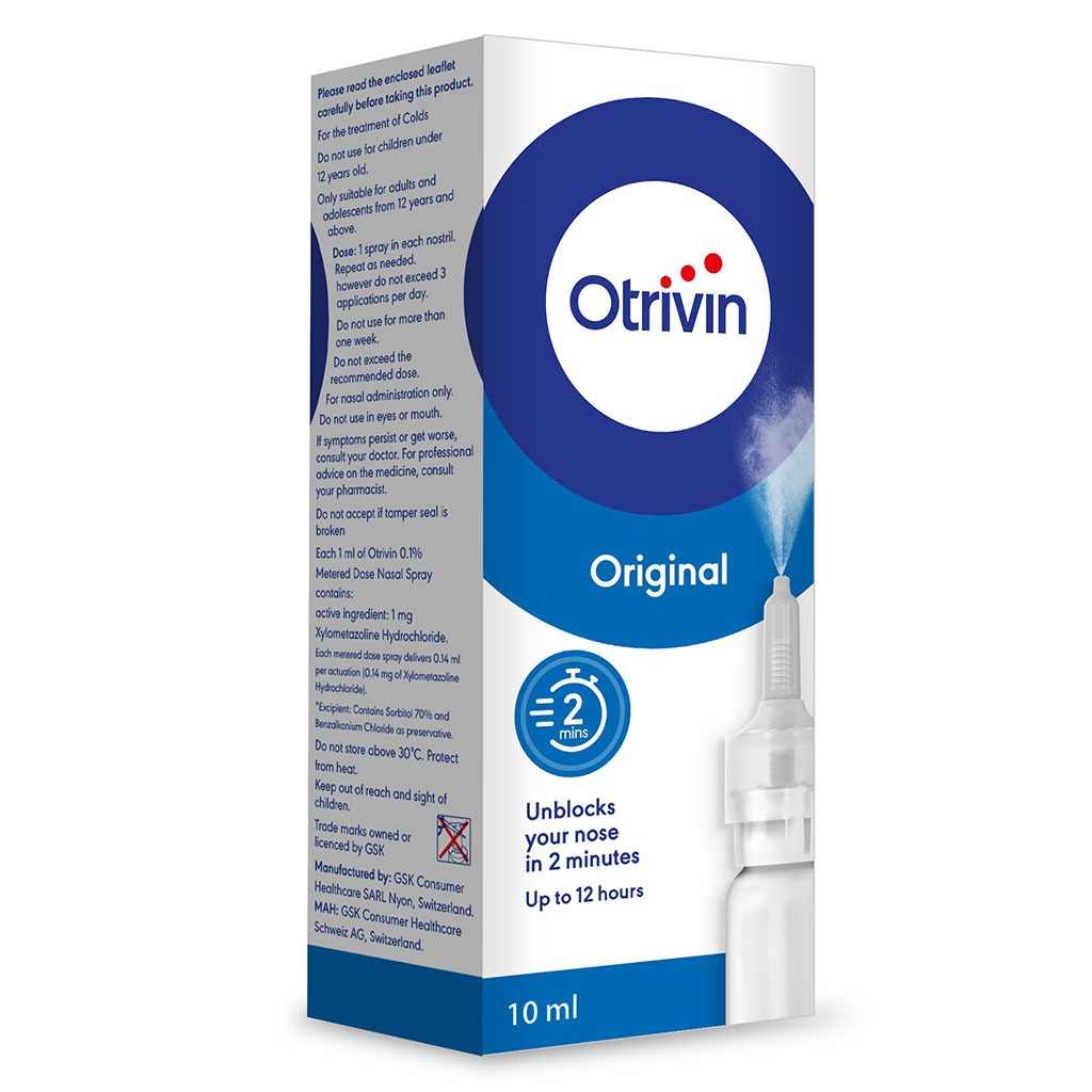 Otrivin 0.1% 10 ml Nasal Spray