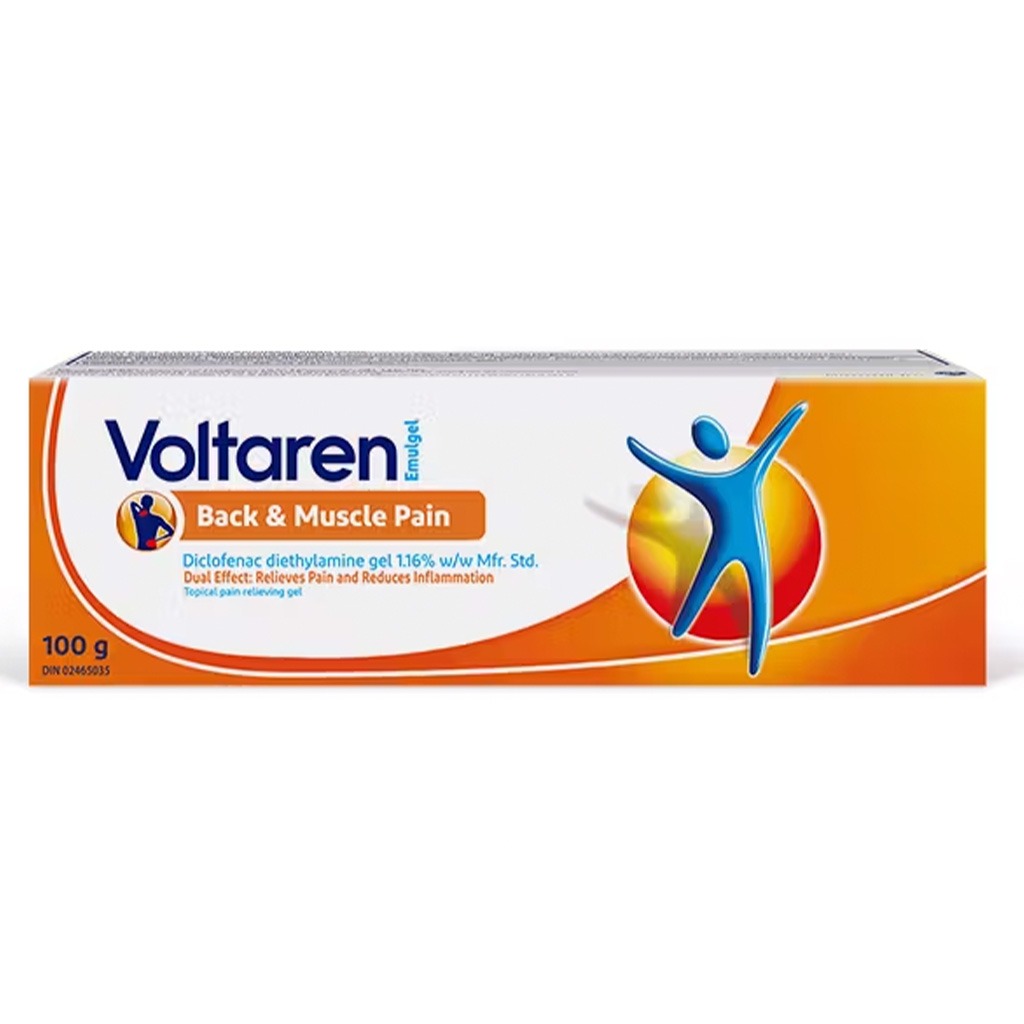 Voltaren, Diclofenac Emulgel For Back Pain & Muscle Pain, Fast-absorbing pain relief gel with no mess applicator, 100 g