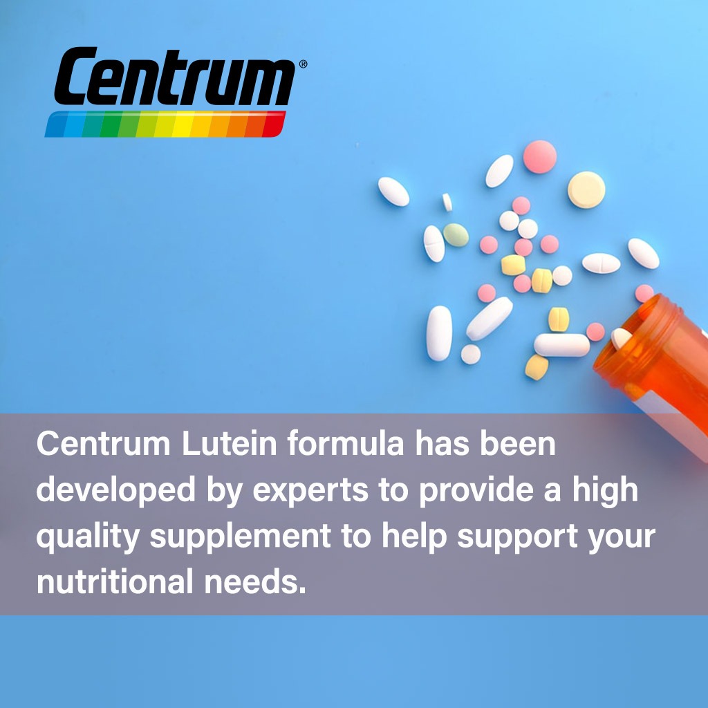 Centrum With Lutein Adult Multivitamin Supplement Tablets, Pack of 30's