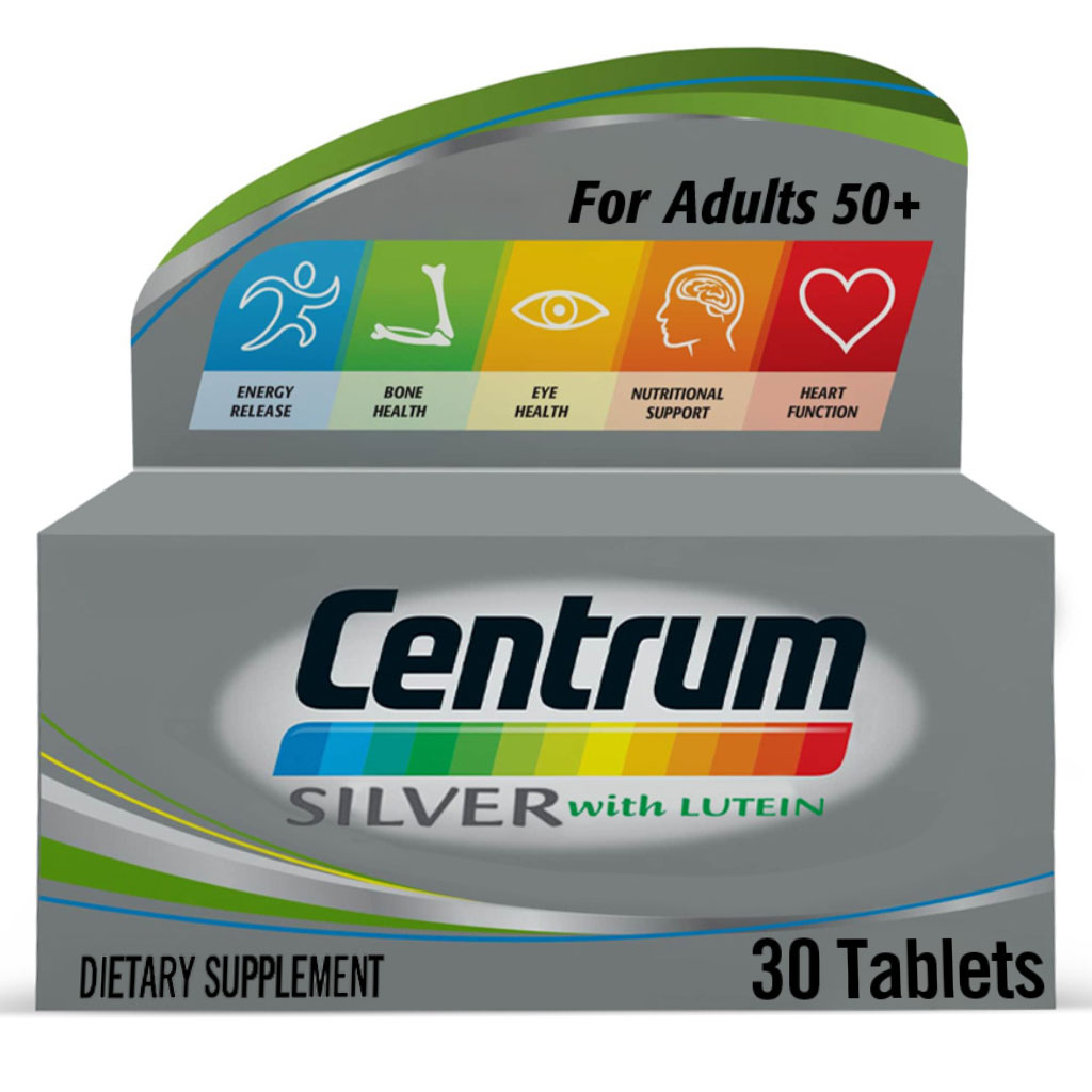 Centrum Silver with Lutein – Daily Multivitamin – 30 Tablets
