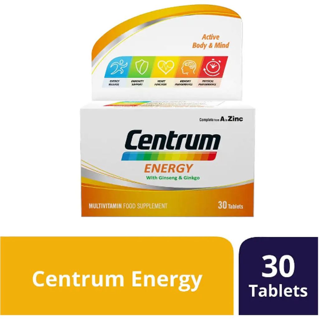 Centrum Energy Ginseng & Ginkgo – Energy Support – 30 Tablets