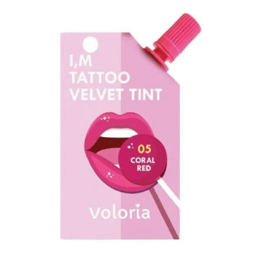 Voloria, IM Tattoo Velvet Tint Coral Red, Long-lasting velvet tint in coral red, 5ml