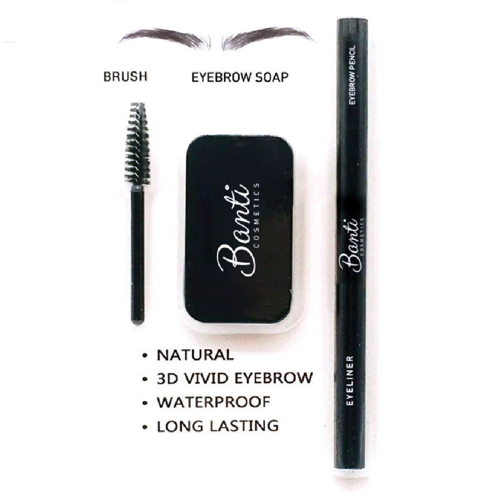 Banti, Eyebrow Soap, Medium brown shade for natural hold and shaping, Single bar