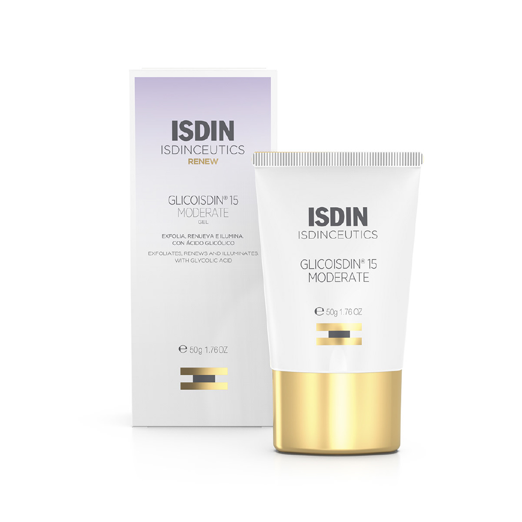 Isdin, Glicoisdin 15 Moderate Gel Facial, Moderate strength glycolic acid facial gel, 50g