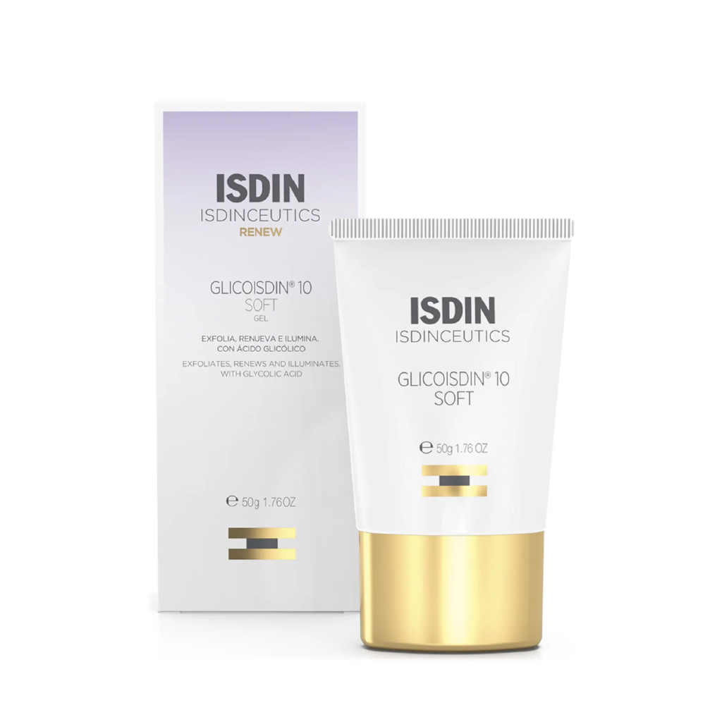 Glicoisdin, 10 Soft Gel Facial, Glycolic acid soft gel for facial exfoliation, 50g
