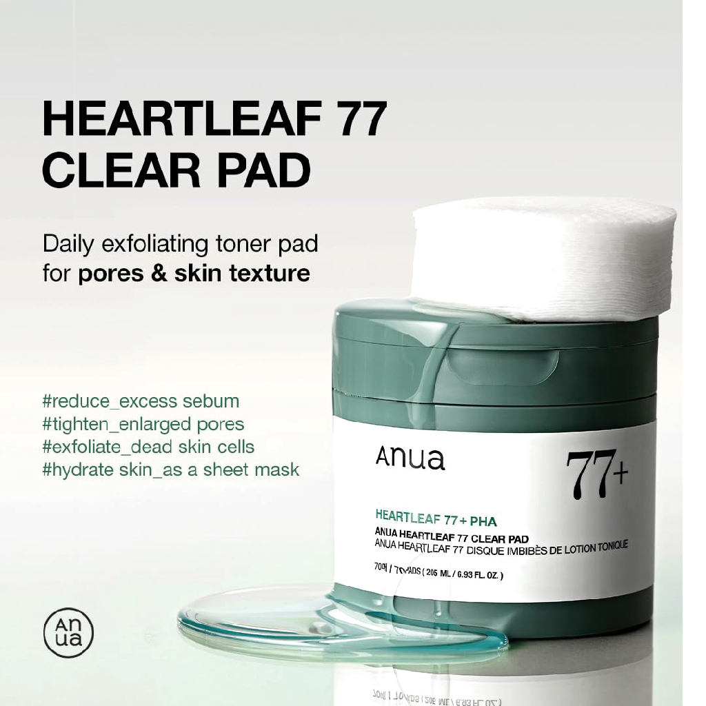 Anua, Hartleaf Toner Wipes, Refreshing toner wipes with 77% hartleaf extract