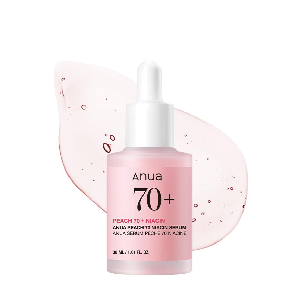 Anua, Niacinamide 70% Peach Serum, High concentration niacinamide serum with peach extract, 30ml