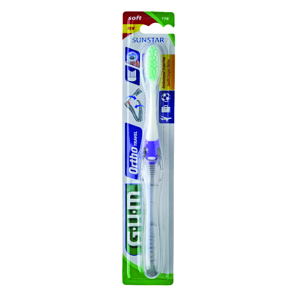 Sunstar Gum, Toothbrush Ortho Travel, Orthodontic travel toothbrush