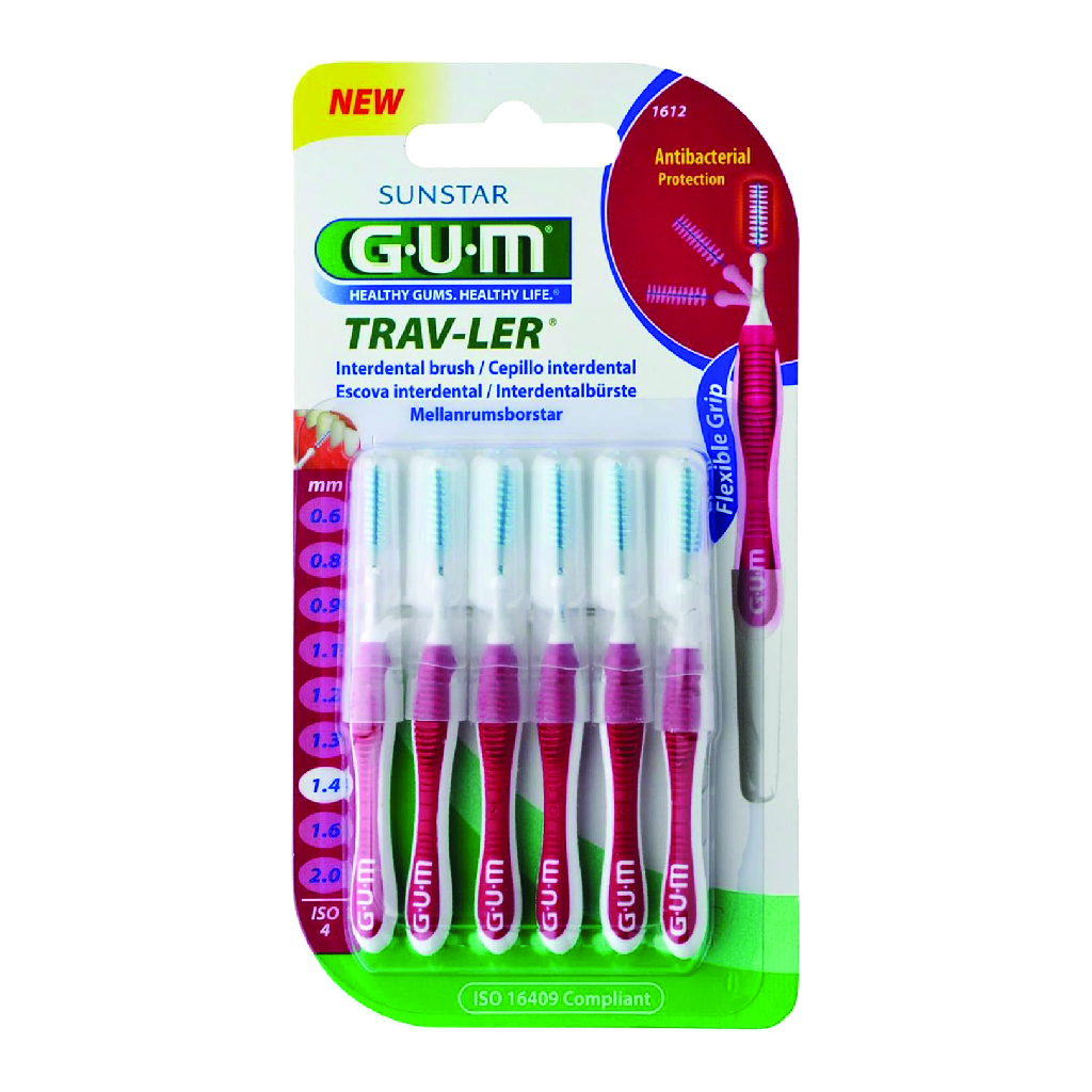 GUM TRAVLER INTERDENTAL BRUSH 1.4MM (6'S) SUNSTAR GUM 1612G