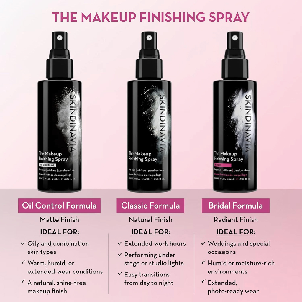 Skindinavia, The Makeup Finishing Spray Bridal, Long-lasting makeup setting spray for bridal use, 7g
