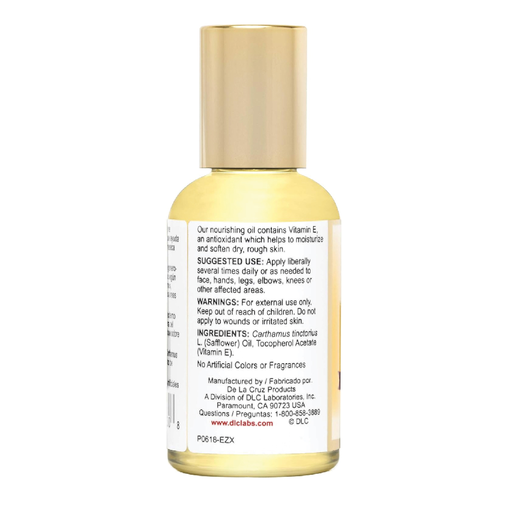 De La Cruz, Vitamin E Oil for Skin Face and Body 15000 IU, Nourishing antioxidant oil for skin care, 65ml