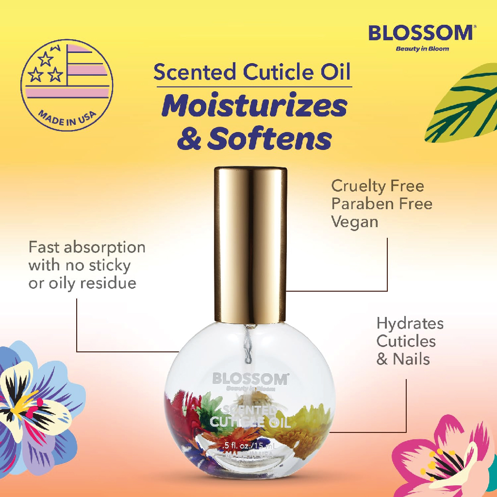 Blossom, Cuticle Oil for Nails, Hydrating and moisturizing nail cuticle oil, 15ml