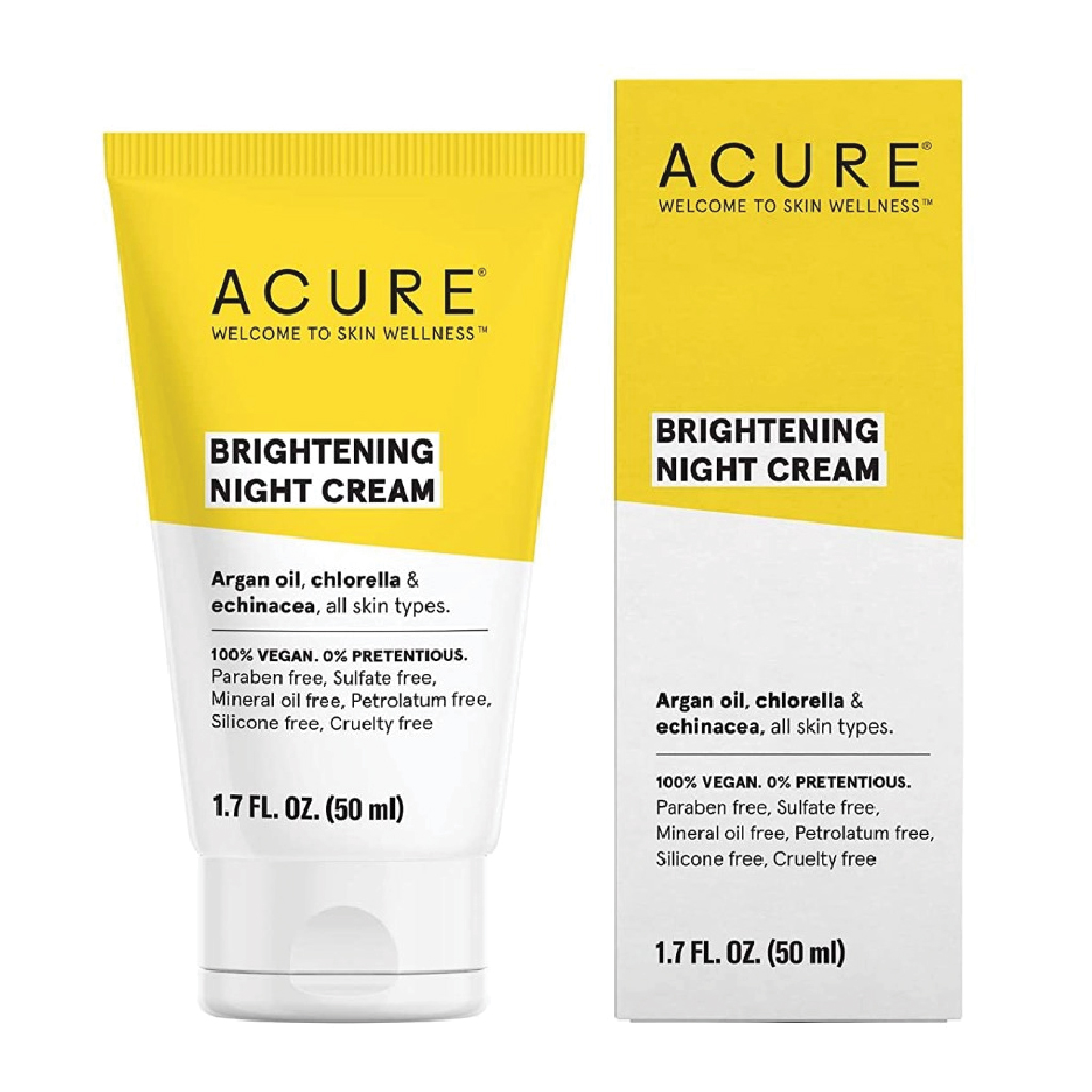 Acure, Night Whitening Cream, Brightening night cream for even skin tone, 50g